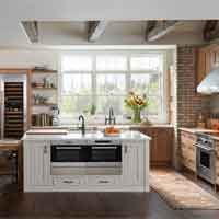 Custom Country Kitchen with Custom Wood Cabinetry 
